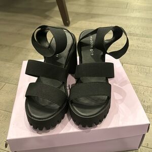 Chunky Black Sandals